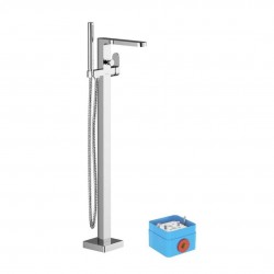 RAVAK - Chrome Vanová baterie do podlahy, s tělesem, chrom (X070101)