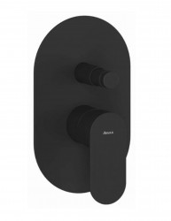 RAVAK - Eleganta Baterie pod omítku, pro 2 spotřebiče, s tělesem, matná černá (X070298)