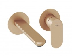 RAVAK - Eleganta Umyvadlová baterie pod omítku, 2-otvorová instalace, kartáčované růžové zlato (X070366)