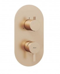 RAVAK - Espirit Baterie pod omítku, pro 3 spotřebiče, kartáčované růžové zlato (X070357)