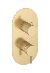 RAVAK - Espirit Baterie pod omítku, pro 3 spotřebiče, kartáčované zlato (X070607)