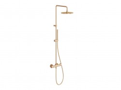 RAVAK - Espirit Sprchový set s termostatem, průměr 25 cm, kartáčované růžové zlato (X070498)