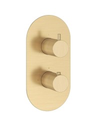 RAVAK - Espirit Termostatická baterie pod omítku, pro 3 spotřebiče, kartáčované zlato (X070613)