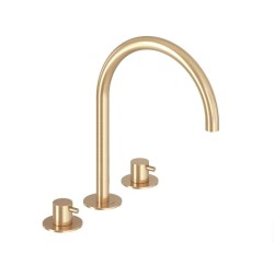 RAVAK - Espirit Umyvadlová baterie, 3-otvorová instalace, kartáčované zlato (X070599)
