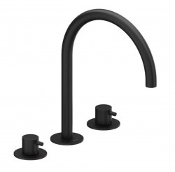 RAVAK - Espirit Umyvadlová baterie, 3-otvorová instalace, matná černá (X070275)