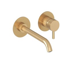 RAVAK - Espirit Umyvadlová baterie pod omítku, 2-otvorová instalace, kartáčované zlato (X070602)