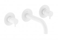 RAVAK - Espirit Umyvadlová baterie pod omítku, 3-otvorová instalace, s tělesem, matná bílá (X070239)