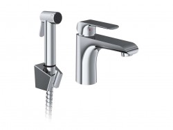 RAVAK - Flat Umyvadlová baterie s bidetovou sprškou, chrom (X070438)