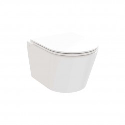 RAVAK - Flow Závěsné WC se sedátkem SoftClose, RimOff, bílá (X01985)