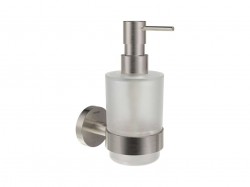 RAVAK - Kona Dávkovač mýdla s držákem, sklo/kartáčovaná nerez (X07P1297)