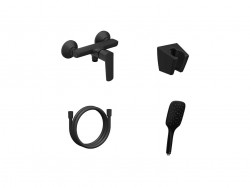 RAVAK - Life Sprchová baterie s příslušenstvím, matná černá (X07S112)