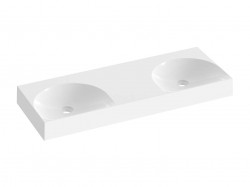 RAVAK - Lite Dvojumyvadlo 120x45 cm, bez přepadu, bez otvoru pro baterii, bílá (XJX01312001)