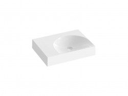 RAVAK - Lite Umyvadlo 60x45 cm, bez přepadu, bez otvoru pro baterii, bílá (XJXL1360000)