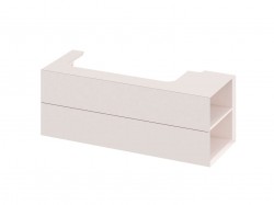RAVAK - Lite Umyvadlová skříňka 120x45x43 cm, 2 zásuvky, Alabaster Pink (X000001896)