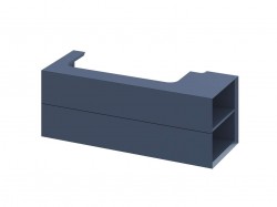 RAVAK - Lite Umyvadlová skříňka 120x45x43 cm, 2 zásuvky, Deepsea Blue (X000001893)