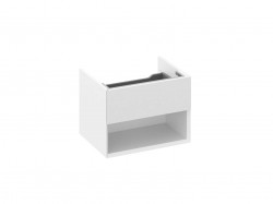 RAVAK - Lite Umyvadlová skříňka 60x45x43 cm, 1 zásuvka, lesklá bílá (X000001855)