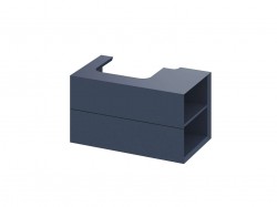 RAVAK - Lite Umyvadlová skříňka 80x45x43 cm, 2 zásuvky, Deepsea Blue (X000001887)