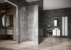 RAVAK - Nexty Sprchové dveře pivotové 90 cm, satin/čiré sklo (03O70U00Z1)