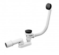 RAVAK - Odtokové systémy Vanová odtoková a přepadová souprava, délka 570 mm, ClickClack, matná černá (X01746)