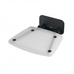 RAVAK - Ovo B II Sprchové sedátko Clear/Black, 36x36 cm, černá/čirá (B8F0000059)