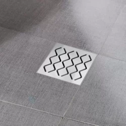 RAVAK - Příslušenství Plastová podlahová vpusť s nerezovou mřížkou SN501, 105 mm (X01435)