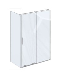 RAVAK - Roll Sprchová stěna 100x195 cm, chrom/čiré sklo (X90VA0C00Z1)