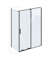 RAVAK - Roll Sprchová stěna 80x195 cm, černá/čiré sklo (X90V40300Z1)