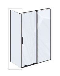 RAVAK - Roll Sprchová stěna 90x195 cm, černá/čiré sklo (X90V70300Z1)