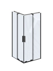 RAVAK - Roll Sprchový kout 80x80 cm, černá/čiré sklo (X14V40300Z1)