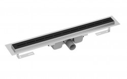 RAVAK - Runway Sprchový odtokový žlab 85 cm, do prostoru, matná černá (X01751)