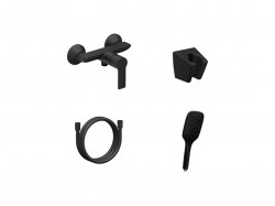 RAVAK - Solar Sprchová baterie s příslušenstvím, matná černá (X07S108)