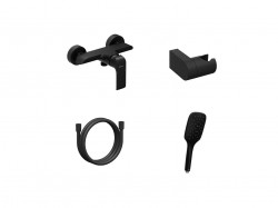 RAVAK - Sprchová baterie s příslušenstvím, matná černá (X07S116)
