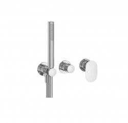 RAVAK - Spring Baterie pod omítku s tělesem, pro 2 spotřebiče, s příslušenstvím, chrom (X070534)