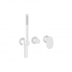 RAVAK - Spring Baterie pod omítku s tělesem, pro 2 spotřebiče, s příslušenstvím, matná bílá (X070575)