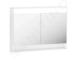 RAVAK - Step Zrcadlová skříňka MC, 1000x740x150 mm, 2 dvířka, s LED osvětlením, lesklá bílá (X000001421)