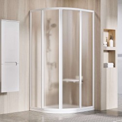 RAVAK - Supernova Čtvrtkruhový sprchový kout čtyřdílný SKCP4-80, 78-80 cm, bílá/sklo Grape (3114O102ZG)