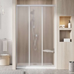 RAVAK - Supernova Sprchové dveře trojdílné ASDP3-110, 107-111 cm, satin/sklo Grape (00VD0UR2ZG)