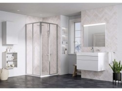 RAVAK - Supernova Sprchový kout 80x80 cm, satin/čiré sklo (14V40UO2Z1S)