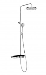 RAVAK - Termo Sprchový set s termostatem, průměr 25 cm, 3 proudy, chrom/černá (X070162)