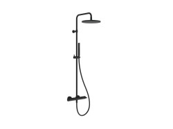 RAVAK - Termo Sprchový set TE 095.20BLM s termostatem, průměr 25 cm, matná černá (X070693)