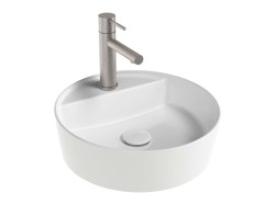RAVAK - Uni Slim Umývátko, průměr 40 cm, bez přepadu, s otvorem pro baterii, bílá (X01717)