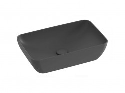 RAVAK - UNI Umyvadlo na desku 50x31 cm, bez přepadu, bez otvoru pro baterii, antracit (XJX03150001)