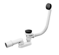 RAVAK - Vanová odtoková a přepadová souprava, délka 570 mm, ClickClack, matná černá (X01746)