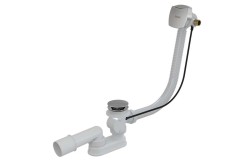 RAVAK - Vanová odtoková a přepadová souprava s napouštěním, délka 570 mm, chrom (X01438)