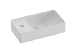 RAVAK - Veda 400 Umývátko 40x22 cm, bez přepadu, otvor pro baterii, matná bílá (XJX0E240002)