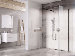 RAVAK - Walk-In Sprchová stěna Walk-In Corner Set 120x90, dvoudílná, 90x200 cm, černá/čiré sklo (GW1CG730SZ1)