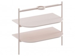 RAVAK - Yard Konstrukce s policemi pod umyvadlo, Alabaster Pink (D80000G006)