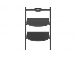 RAVAK - Yard Konstrukce s policemi pod umyvadlo, matná černá (D80000D004)