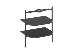 RAVAK - Yard Konstrukce s policemi pod umyvadlo, matná černá (D80000D005)