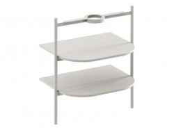 RAVAK - Yard Konstrukce s policemi pod umyvadlo, Smoke Grey (D80000O005)